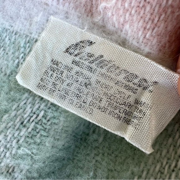 Vintage Fieldcrest Winter Theme Woven Blanket Polar Bear Snowflake Fringe Pastel - Picture 11 of 13